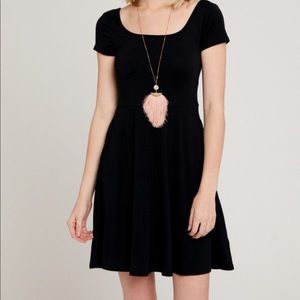 Black jersey dress
